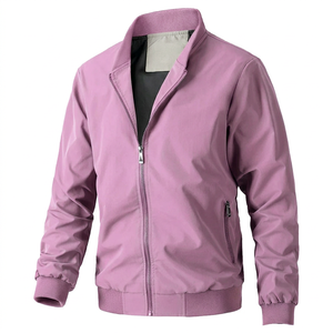 Chaqueta Bomber Casual para Hombre, Ligera, de Poliéster, con Cierre, Cortavientos, con Logotipo Personalizado, Ropa Urbana, Chaqueta para Exteriores, Venta al Por Mayor, Pedidos al Por Mayor - Product Image 1