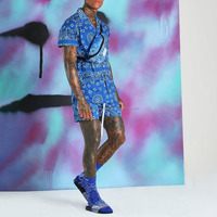 Sublimation-Ensemble 2 pièces pour homme avec logo personnalisé unisexe Ensemble jumeau court pour homme surdimensionné T-shirt et short d'été 2024
