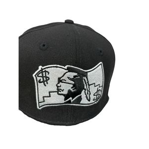 Gorra de Béisbol Hip Hop de 6 Paneles con Bordado de Logotipo de Marca Personalizada, Visera Plana, Cierre a Presión, 100% Poliéster, Unisex - Product Image 4