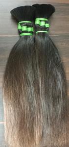 Extensions de cheveux humains vierges indiens bruts non traités, alignés dans le sens de la cuticule, noirs naturels, en vente - Product Image 4