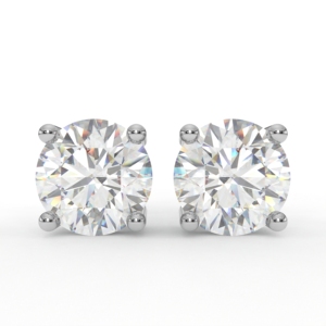 Pendientes de tuerca de moissanita con corte brillante redondo al por mayor, engaste de garra de plata 925, estilo bohemio unisex, regalo para bodas y fiestas - Product Image 2