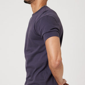 T-shirt à manches courtes coupe ajustée en 100 % coton, faible MOQ, fabrication en gros et personnalisation de t-shirts d'été pour hommes - Product Image 4