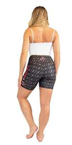 Pantalones Cortos Deportivos de Punto para Mujer, Cintura Baja Elástica, Estampado Floral, Secado Rápido, Spandex y Poliéster, Corte Regular - Product Image 3