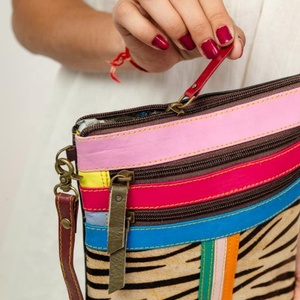 Bolsos de hombro con tirantes de cuero de estilo Vintage de lujo para mujer, monederos de vestido bohemios portátiles con una sola manija en invierno multicolor - Product Image 3