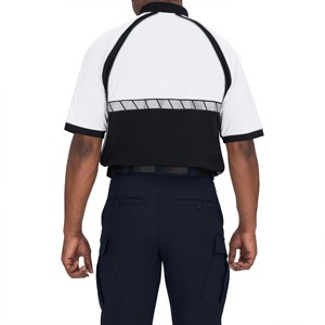 Polo professionnel haute visibilité à manches courtes avec détails réfléchissants, poches utilitaires, design de vêtements de travail haute visibilité pour hommes - Product Image 5