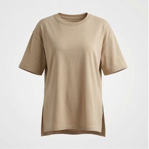 Camiseta de algodón para mujer con color personalizado, logotipo serigrafiado, manga corta, top de moda para uso casual y diario. - Product Image 1