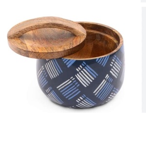 Tazón Redondo de Diseño Elegante, de Color Sólido, Ligero, de Esmalte de Grado Alimenticio, Personalizable, Tazón de Madera Natural para Servir Ensaladas - Product Image 3