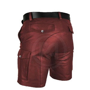Factory Made Custom Design Your Own Logo Men Casual <b>Leather</b> <b>Shorts</b> Comfortable Fashion Wear Men <b>Leather</b> <b>Shorts</b> - Product Image 2