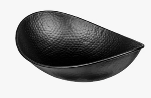 Vente en gros usine : Lavabo vasque ovale moderne en métal noir mat martelé à la main pour comptoir de salle de bain, idéal pour la décoration de vanités d'hôtel - Product Image 5