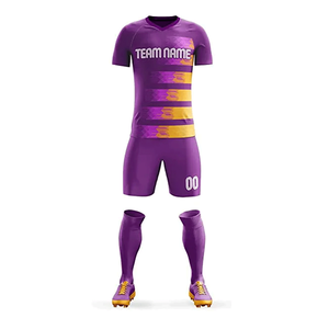 Tenue de football à séchage rapide et respirante pour hommes, vêtements de football avec logo personnalisé, matière 100% polyester - Product Image 1