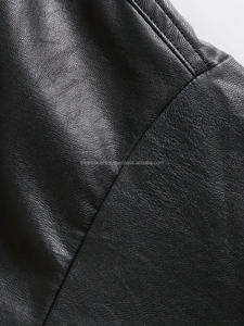 OEM Service Custom Made Logo Hombres Chaqueta de cuero genuino Uso de invierno Cremallera Hombres Chaqueta de cuero de moda para hombres - Product Image 5