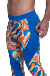 Custom Wholesale <b>Men's</b> <b>Compression</b> Leggings Two Tone High Stretch Quick Dry Gym Workout <b>Tights</b> Athletic Running Sports Pants OEM - Product Image 6