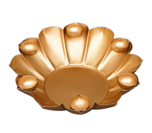 Cuenco Urli de Metal con Diseño de Hojas para Decoración de Puja, Artículo Duradero de Latón para el Hogar, Uso Interior en Diwali, Cuenco para Diya Flotante en Agua y Flores - Product Image 6