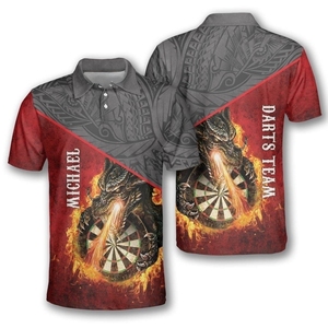Camiseta Polo Personalizada Transpirable con Estampado por Sublimación para Hombre, Camisetas Polo Dart - Product Image 1