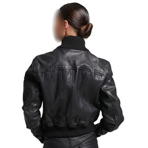 Veste en cuir véritable pour femme, coupe ajustée, nouvelle collection, style jeune, qualité supérieure, marque Pure, par BY - Product Image 3