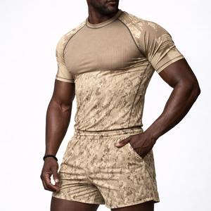 ชุดแรชการ์ด BJJ No Gi MMA สำหรับผู้ชาย เสื้อฝึกซ้อมแบบรัดรูป กางเกงขาสั้นยืดหยุ่นสำหรับต่อสู้ แห้งเร็ว ระบายอากาศได้ดี ชุดกีฬาแบบสั่งทำพิเศษ - Product Image 2