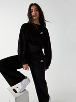 Ensemble deux pièces brodé pour femme, hiver 2024, manches longues, pantalon long, tenue décontractée, jogging, survêtement, couleur unie, anti-transpiration