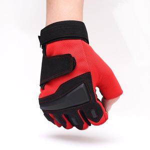 Lawd Sports <b>Half</b> Finger Leather Riding Gloves Hook Loop Closure Unisex Summer Anti-<b>Slip</b> Breathable Grip Palm Protection Outdoor - Product Image 4