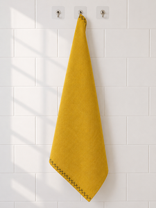 Essuie-tout en microfibre jaune moutarde, doux, absorbant, séchage rapide, en polaire corail, pour la cuisine - Product Image 3