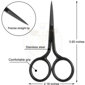 Paquete de 3 Mini Tijeras de Acero Inoxidable para Belleza, Tijeras de Punta Fina para Recortar Bigote, Cejas y Vello Facial - Product Image 2