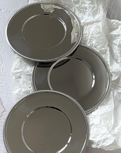 Platos y bandejas de metal plateado de alta calidad para restaurantes, eventos, decoración de mesas, platos plateados, tamaño personalizado disponible. - Product Image 3