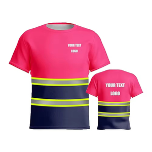 เสื้อยืดคอกลมแขนสั้นผ้าตาข่ายสะท้อนแสงระบายอากาศสำหรับฤดูร้อน เสื้อผ้าทำงานเพื่อความปลอดภัยในโรงงาน เสื้อทำงานแบบมองเห็นได้ชัดเจน - Product Image 4