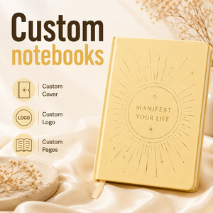 LABON Set de journaux pour le beurre mou Manifeste votre vie Feuille d'or Celestial Starburst Law of Attraction Planner Sourcing Gift Notebook - Product Image 2