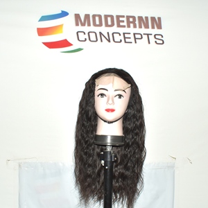 Wholesale Curly Cuticle-Aligned Remy Virgin Indian Temple Hair <b>Human</b> Hair <b>Wig</b> Natural Black for HD Lace Machine-Made - Product Image 1