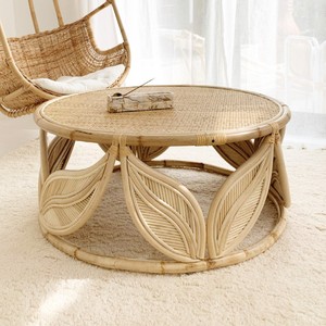 Leaf shape coffee <b>table</b> handcrafted rattan corner <b>sofa</b> <b>side</b> <b>tables</b> home furniture essentials - Product Image 6
