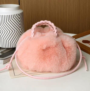 OEM & ODM Factory cosmetic bags for women <b>mini</b> cute soft hairy handbags for women puffer customization fashion funny handbag - Product Image 4