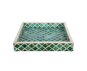 Plateau de service de luxe durable et écologique en résine incrustée pour hôtel restaurant maison cuisine table à manger utilisée par un fournisseur indien - Product Image 1