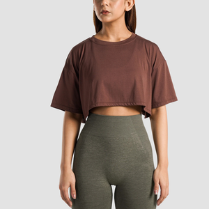 T-shirt court surdimensionné personnalisé OEM pour femme, manches courtes en coton, collection été, marque privée, streetwear, fabrication en usine - Product Image 2