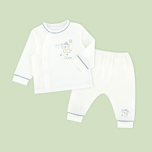 Conjunto de Ropa para Bebé con Estampado de Dibujos Animados, Cuello Redondo, Manga Larga, Transpirable, para las 4 Estaciones, Unisex, 95% Modal, 5% Elastano - Product Image 2