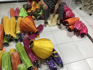 Silk Lanterns Traditional Bamboo Silk Lanterns Decorative Lights For Patio Garden Wedding Vietnam Silk Lanterns - Product Image 4