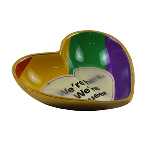 Standard Quality <b>Rainbow</b> Bowl Organic Colorful LGBTQ Gay Lesbian Pride Gift Present Snack Sweet Serving Bowls for Home Decor - Product Image 1
