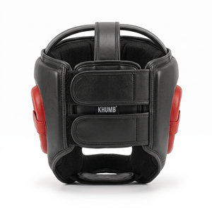 Protector de Cabeza para Boxeo KHUMBRO, Cuero PU Transpirable y Ligero, Rojo y Negro, Protección para Adultos, Unisex, Uso Universal - Product Image 2