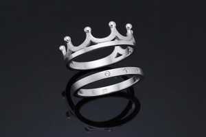 Top Quality 925 Sterling <b>Silver</b> Crown <b>Ring</b> Set King Queen Couple <b>Rings</b> <b>Adjustable</b> Royal Crown Handmade Jewelry Manufacaters - Product Image 5