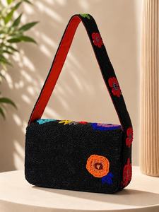Colorful Traditional Embroidery Party <b>Christmas</b> <b>Money</b> Purse Handmade Cotton Fabric Coin <b>Wallet</b> Secure Zipper Closure Artisan - Product Image 3