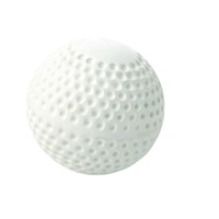 Ballon de hockey sur gazon blanc perforé avec surface à fossettes