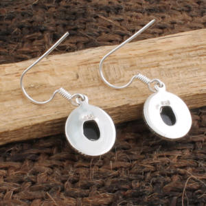 Boucles d'oreilles en onyx noir naturel en gros, clous géométriques en argent sterling 925 avec pierres précieuses, bijoux fins pour femmes et hommes, fabricant - Product Image 6