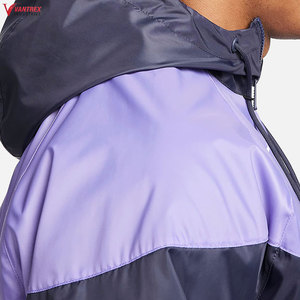 Track <b>Jacket</b> Men's Navy Blue Hooded Collar <b>Fleece</b> <b>Lining</b> Track <b>Jacket</b> Full Sleeve Sporty Design Quick Dry Breathable Polyester - Product Image 4