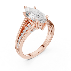 Luxury Rose Gold Princess Cut Moissanite Engagement <b>Ring</b> for Women Elegant Wedding Jewelry Custom - Product Image 4