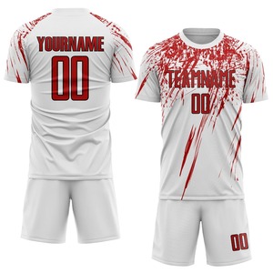 Ensemble de maillots de football personnalisés sublimés, uniforme de football à manches camouflage tigre noir, impression de nom, numéro, kit d'équipe - Product Image 4