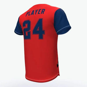 Camiseta de Béisbol Unisex de Alta Calidad, Talla Grande, de Poliéster, Secado Rápido, Transpirable, Antibacteriana, Diseño a Rayas con Color Personalizado - Product Image 5