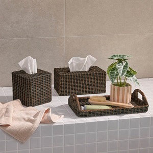 Boîtes porte-serviettes en rotin tressé à la main, housses de boîtes à mouchoirs durables, fournisseur direct - Product Image 6