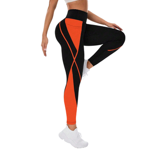 Women's High Waist Soft Stretch Breathable Yoga <b>Leggings</b> Side <b>Pocket</b> Spandex/Nylon/Cotton Fabric for <b>Workout</b> Running Activewear - Product Image 3