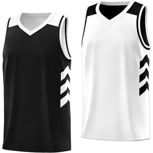 Unisex V-Neck Sleeveless Basketball Jersey Moisture Wicking <b>Mesh</b> Tank <b>Top</b> Regular Fit All Seasons Black and Light <b>Blue</b> 2027 - Product Image 2