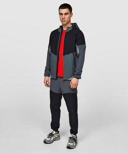 Trajes Deportivos de Nylon para Hombre 2026, de Alta Calidad, con Logotipo Personalizado, Chaqueta Deportiva con Cremallera, Pantalones Deportivos con Capucha y Cordón Ajustable - Product Image 1
