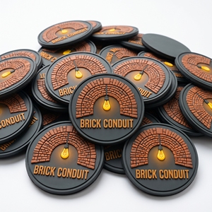 Fabricant Direct Patch en Caoutchouc 3D, Badge Rond en PVC Souple, motif Vanne Pneumatique de Frein à Air pour Sac à Dos, Veste, Casquette, Uniforme d'Extérieur - Product Image 2