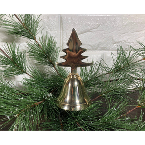 Campanas Colgantes de Metal Estilo Vintage en Latón Antiguo, Campanas Decorativas Hechas a Mano con Forma de Árbol de Navidad - Product Image 6